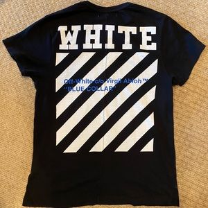 Off White Blue Color tee